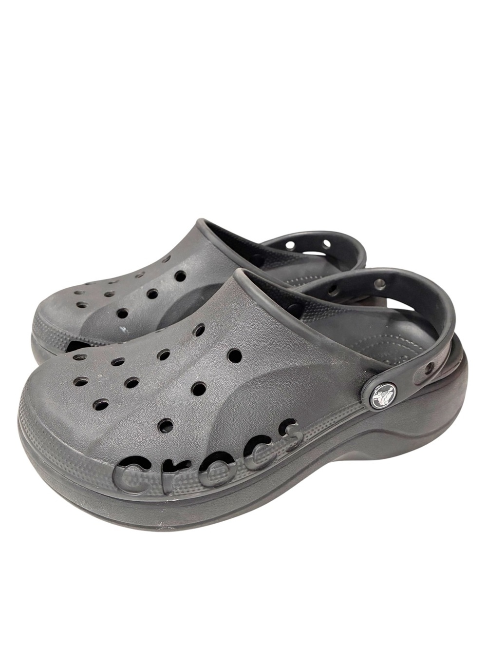 Crocs Women's Baya Platform Clog BLACK Slip On Size 8